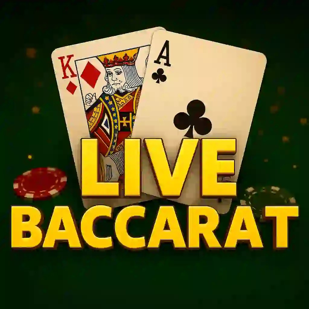 Live Baccarat slot logo by Evolution at Love Casino